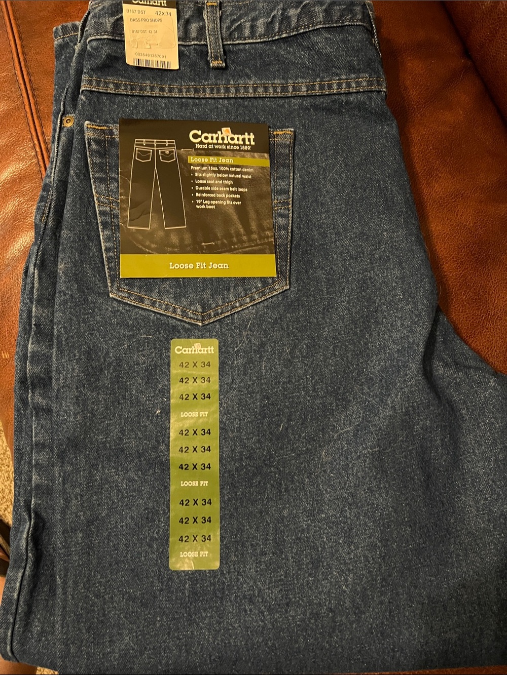 Carhartt Men’s Loose Fit Jeans - Indigo Blue Denim